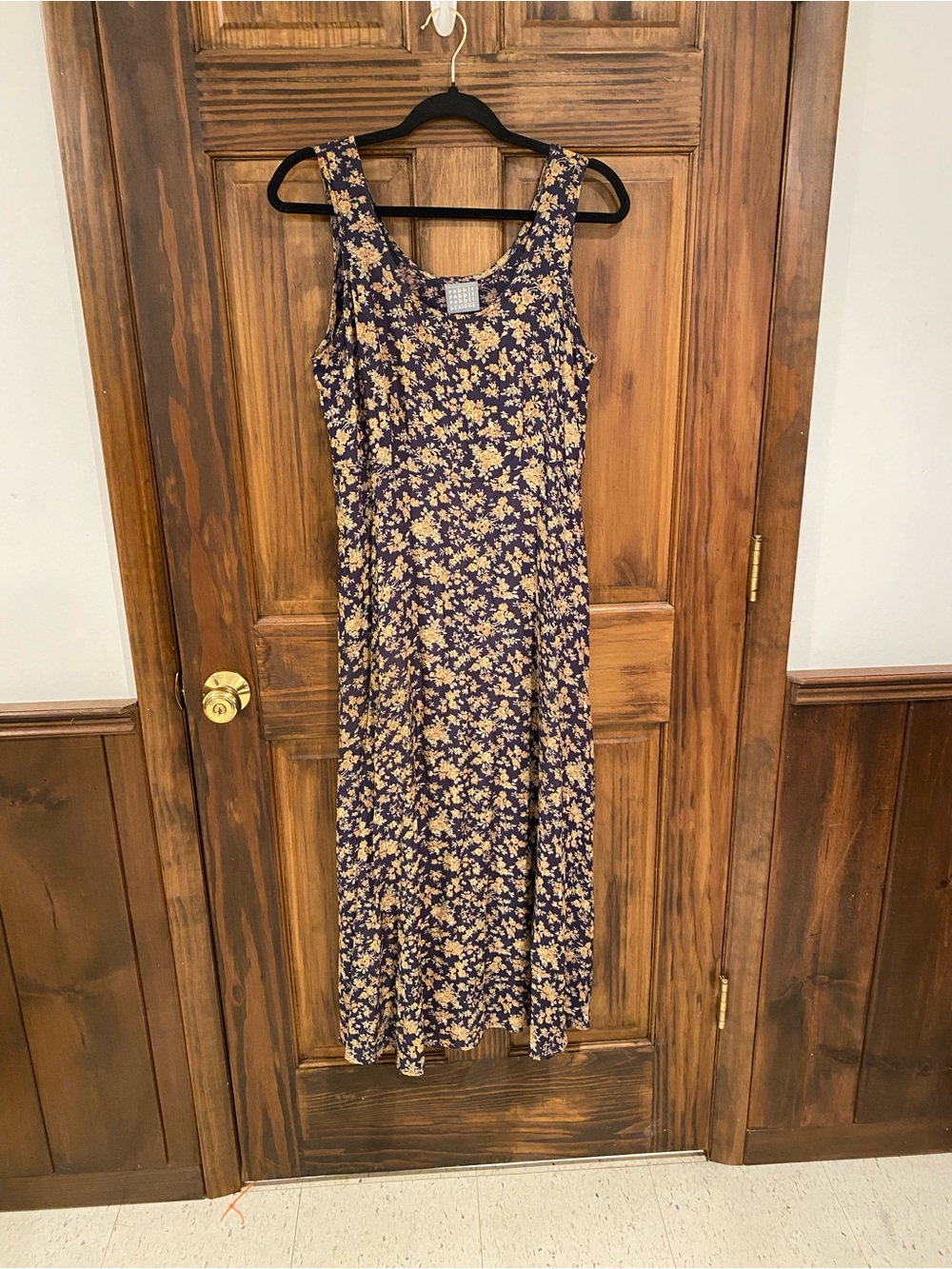 Rabbit Rabbit Rabbit Navy Maxie Dress with Yellow Ditsy Floral Print, Size 8 - Picture 4 of 7